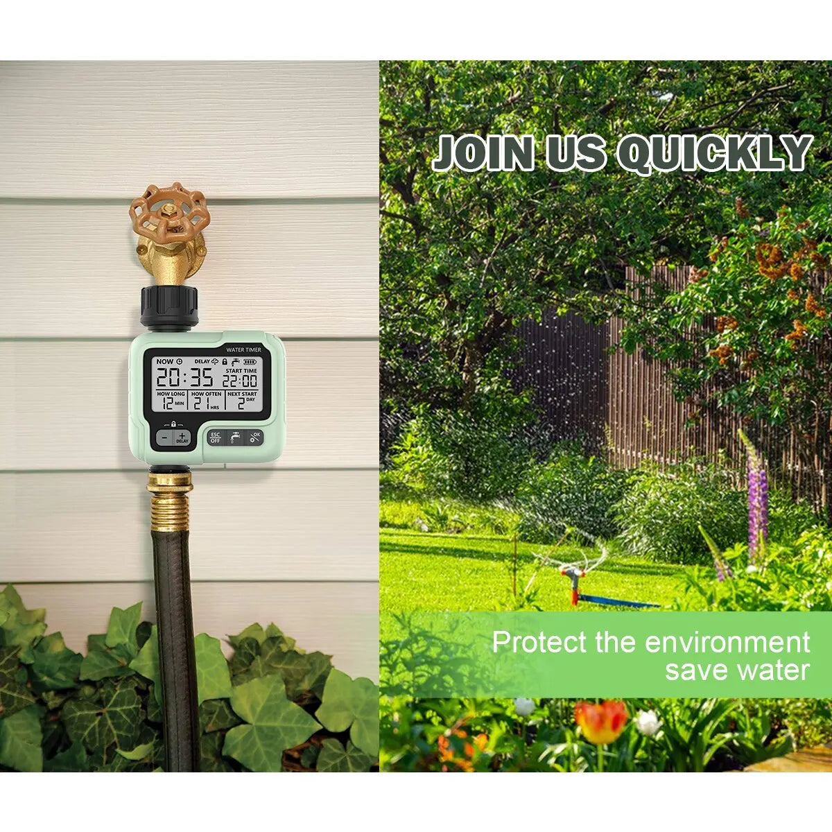 Automatic Water Timer Garden Digital Irrigation Machine Intelligent Sprinkler Used Outdoor to Save Water&Time